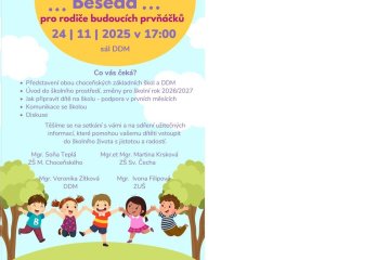 Beseda pro rodiče budoucích prvňáčků