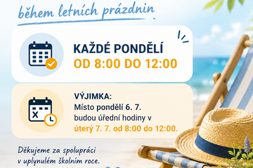 Úřední hodiny o prázdninách